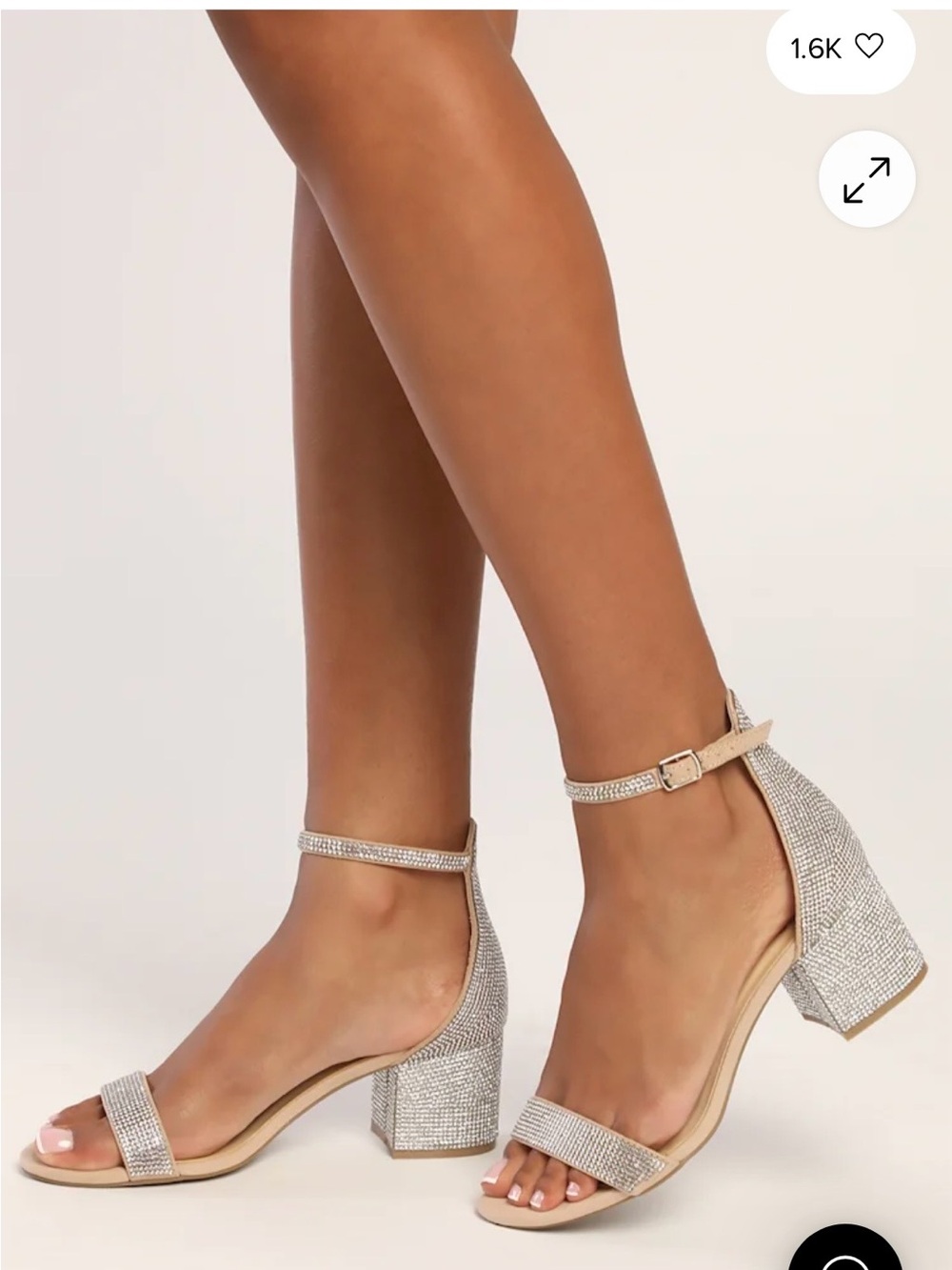 Lulu’s Harper heel - rhinestone natural suede